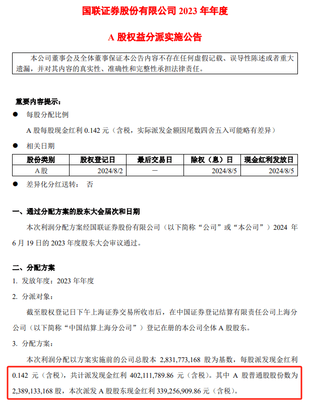 国联证券业绩承压：上半年净利润或降逾八成